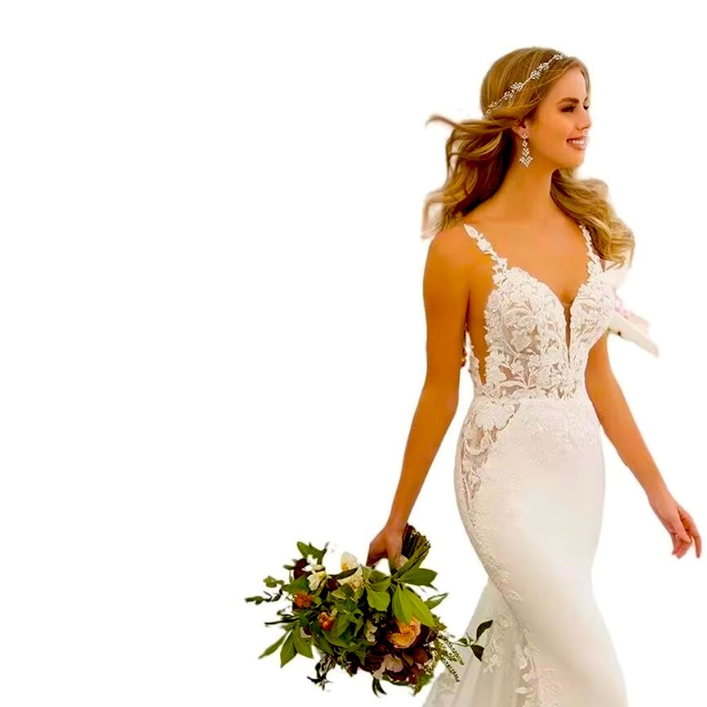 Beautiful boho mermaid wedding gown